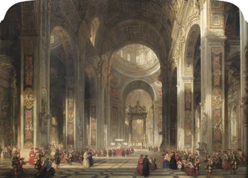 Intérieur de Saint-Pierre, Rome, 1862
