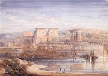 Philae : Vue des temples depuis le sud