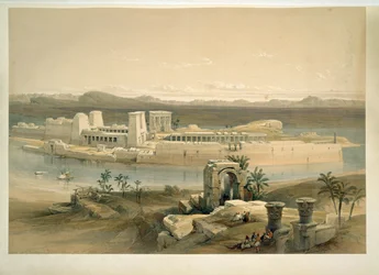 Île de Philae, Assouan, Égypte (aquarelle)