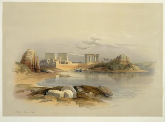 Île de Philae, Égypte (aquarelle)