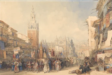 La Plaza Real et la procession