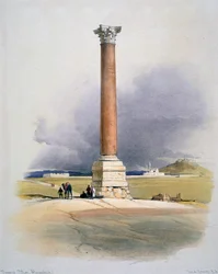 La Colonne de Pompée, Alexandrie, 19ème siècle