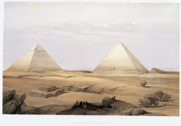 Pyramides de Gizeh - dans « La Terre Sainte », Londres 1849