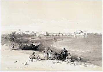 Sidon (Said), dessin réalisé le 28/04/1839 dans « La Terre Sainte », Londres 1849