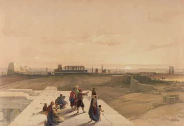 Les ruines de Karnak depuis l