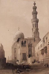 Tombeau du sultan Qayt-bay dans le cimetière oriental, ou tombes des califes, Le Caire