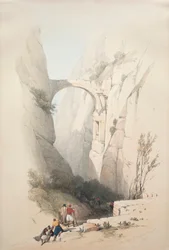 Arc de triomphe traversant le ravin menant à Petra