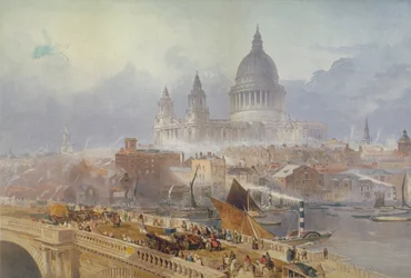 Vue du pont de Blackfriars et de la cathédrale Saint-Paul, Londres