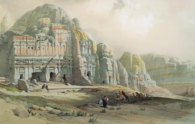 Vue des ruines de Pétra, Jordanie