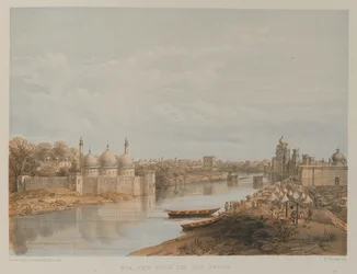 Vue depuis le pont de fer, Lucknow
