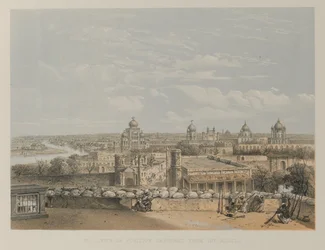 Vue de la position capturée aux rebelles, Lucknow