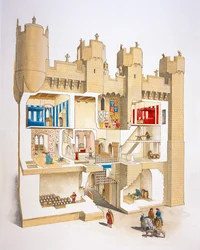 Porte du Château de Hylton, Sunderland, Tyne and Wear, 15ème siècle vers 2005