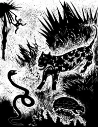 Illustration du livre Just so stories, par Rudyard Kipling, 1931