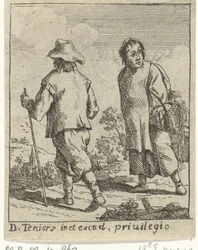 Un couple de paysans en route