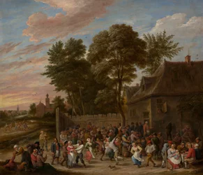 Paysans dansant et festoyant, ca. 1660