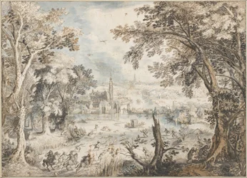 Paysage avec une chasse au lièvre
