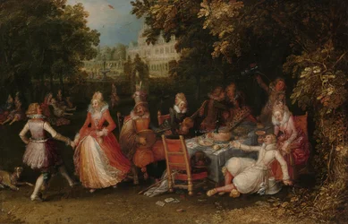 La fête au jardin, vers 1610