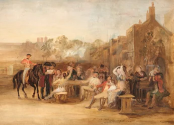 Les pensionnaires de Chelsea lisant la dépêche de Waterloo