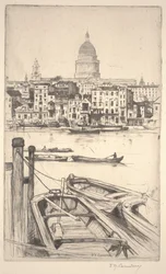 Saint-Paul depuis la Tamise (à Bankside)