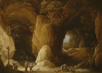 Ermites dans une grotte, XVIIe siècle