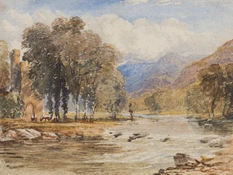 Paysage fluvial, probablement en Écosse
