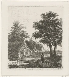 Chasseur dans un paysage