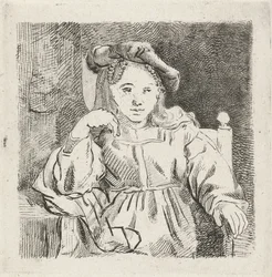 Fille assise