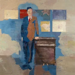 Marcel Broodthaers 16, 2022 (huile sur lin)