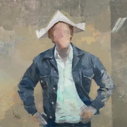 Robert Filliou 22, 2021 (huile sur lin)