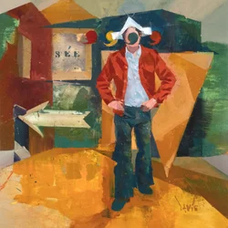 Robert Filliou 24, 2022 (huile sur lin)