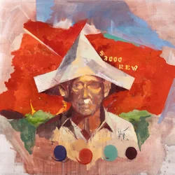 Robert Filliou 27, 2023 (huile sur lin)