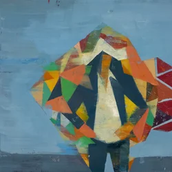 Robert Filliou 33, 2024 (huile sur lin)