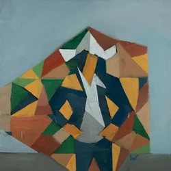 Robert Filliou 34, 2024 (huile sur lin)
