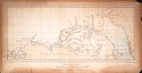 Carte du passage du Nord-Ouest