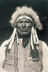 Wooden Leg, guerrier des Cheyenne du Nord qui a combattu à la bataille de Little Bighorn en 1876
