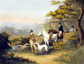 Chasse à courre, planche 1 (gravé par R.G. Reeve)