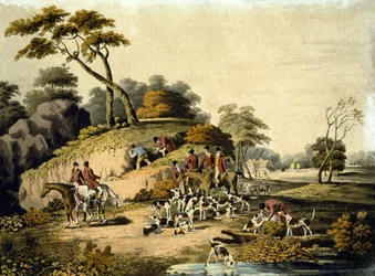 Matin, chasse au renard (gravé par J.H. Clarke et F. Jeakes)