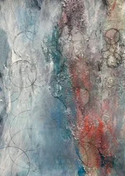 Couches abstraites bleues et rouges
