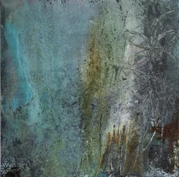 Patine bleu-vert abstraite