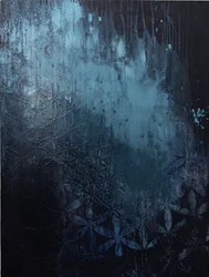 Fleur bleu profond