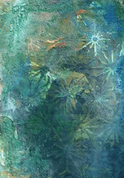 Motif organique vert foncé
