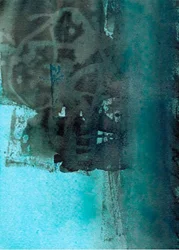 Les profondeurs texturées du bleu sarcelle