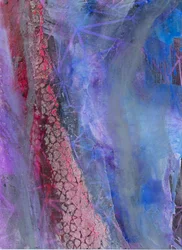 Un flux de bleu vif et de magenta