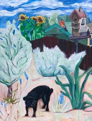 Carlin de basse-cour, 2016 (acrylique sur toile)