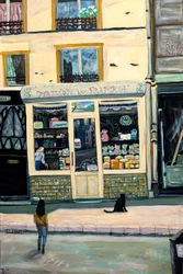 Magasin de fromage, 2022 (acrylique sur toile)