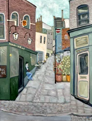 Pub hanté de Hampstead, 2018 (acrylique sur toile)