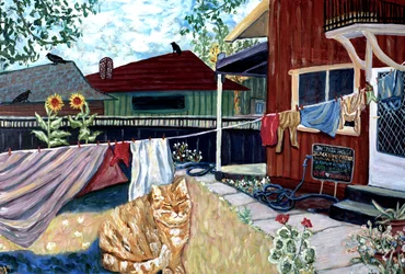 Dans cette maison, 2022 (acrylique sur toile)
