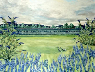 Champs de lavande, 2015 (acrylique sur toile)