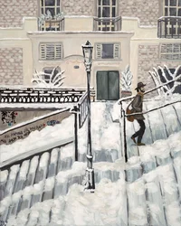 Neige de Montmartre, 2017 (acrylique sur toile)