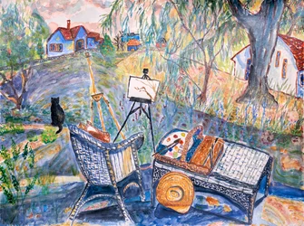Studio extérieur, 2024 (aquarelle)